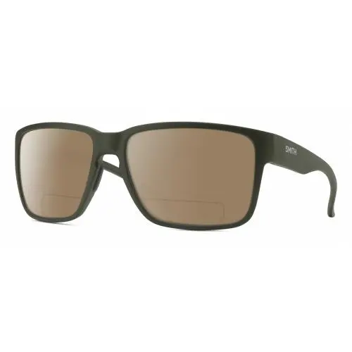 Smith Optic Emerge Unisex Square Polarized Bifocal Sunglasses in Moss Green 60mm Brown by Smith Optics