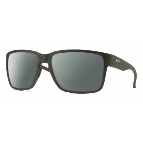 Smith Optic Emerge Unisex Square Polarized Bifocal Sunglasses in Moss Green 60mm Grey by Smith Optics