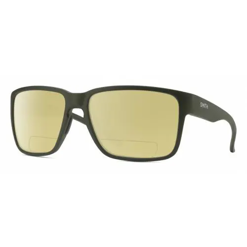 Smith Optic Emerge Unisex Square Polarized Bifocal Sunglasses in Moss Green 60mm Yellow by Smith Optics