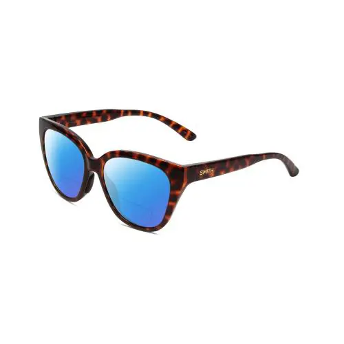 Smith Era Women Cateye Polarized Bi-focal Sunglasses in Tortoise 55mm 41 Options - Frame: Multicolor, Lens: Blue Mirror