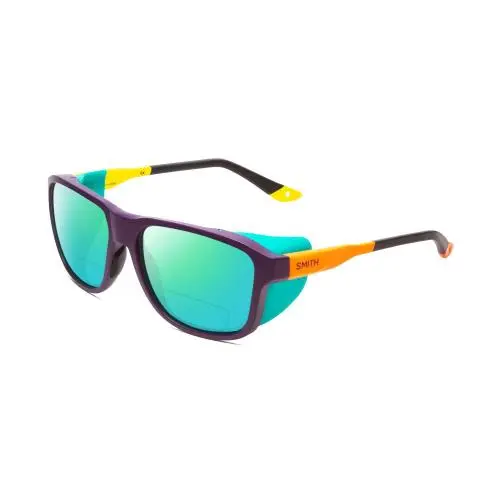 Smith Optic Embark Polarized Bifocal Sunglasses Purple Cinder Brown Hi Viz 58mm Green Mirror by Smith Optics