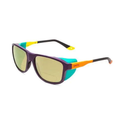 Smith Optic Embark Polarized Bifocal Sunglasses Purple Cinder Brown Hi Viz 58mm Yellow by Smith Optics