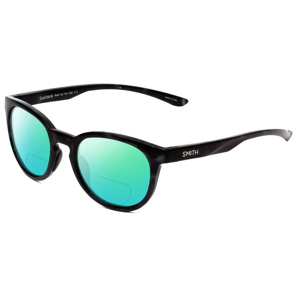 Smith Eastbank Polarized Bi-focal Sunglasses Black Ice Tortoise 52 mm 41 Options Green Mirror by Smith Optics