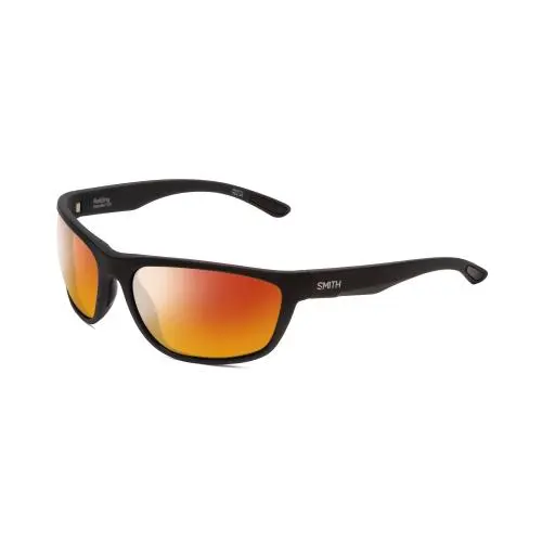 Redding Unisex Wrap Polarized Sunglasses Matte Black 62mm 4 Options Red Mirror Polar by Smith Optics
