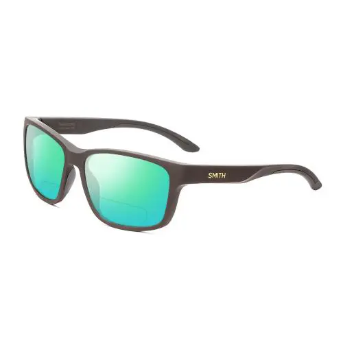 Smith Basecamp Polarized Bi-focal Sunglasses 41 Options in Matte Gravy Grey 58mm - Frame: Multicolor, Lens: Green Mirror