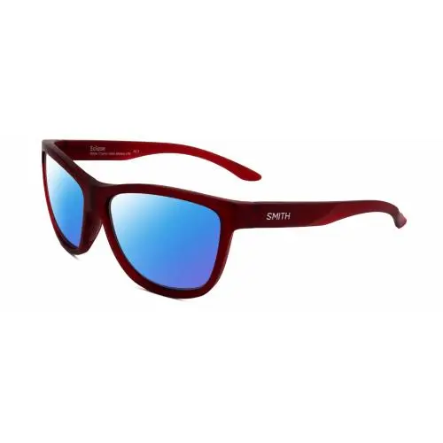 Eclipse Unisex Cateye Polarized Sunglass Crystal Red 58mm 4 Options Blue Mirror Polar by Smith Optics