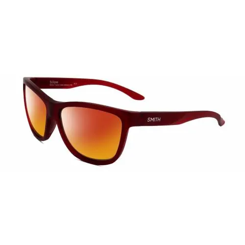 Eclipse Unisex Cateye Polarized Sunglass Crystal Red 58mm 4 Options Red Mirror Polar by Smith Optics