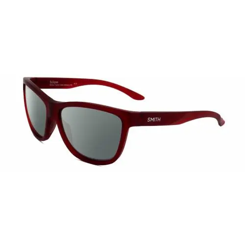 Eclipse Unisex Cateye Polarized Sunglass Crystal Red 58mm 4 Options Smoke Grey Polar by Smith Optics