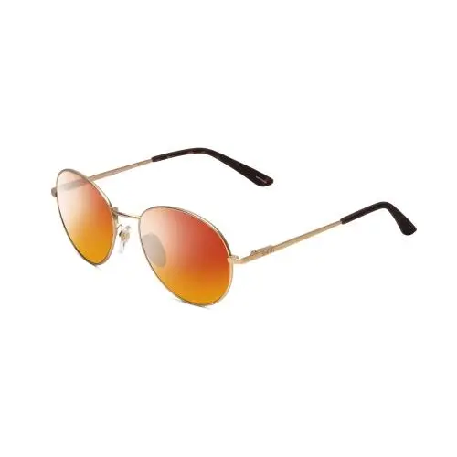 Smith Optic Prep Unisex Round Polarized Sunglasses Matte Gold 53mm 4 Lens Option Red Mirror Polar by Smith Optics