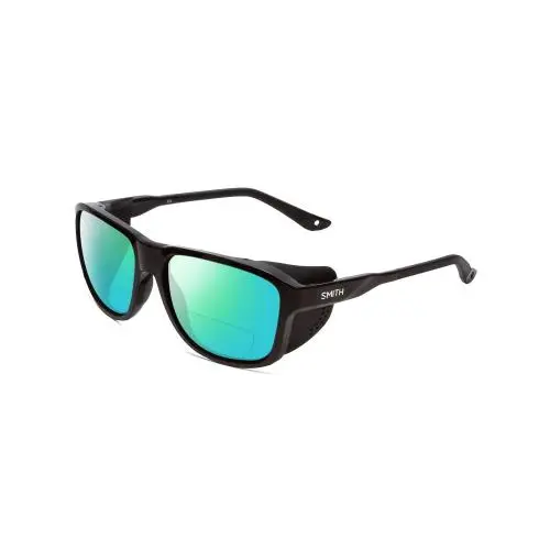 Smith Embark Polarized Bi-focal Sunglasses in Gloss Matte Black 58 mm 41 Options Green Mirror by Smith Optics