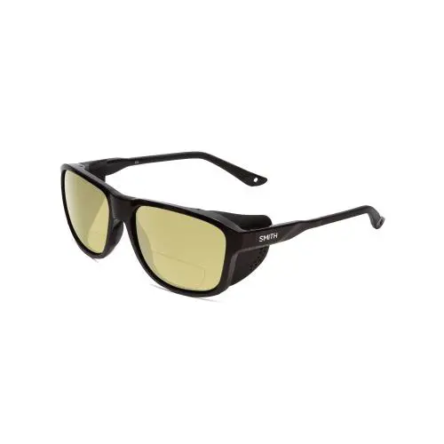 Smith Embark Polarized Bi-focal Sunglasses in Gloss Matte Black 58 mm 41 Options Yellow by Smith Optics