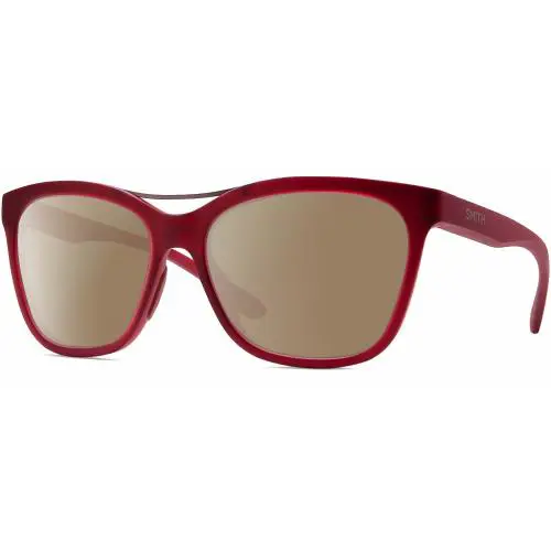 Cavalier-lpa Cateye Polarized Sunglasses Red Gunmetal 55mm 4 Option Amber Brown Polar by Smith Optics