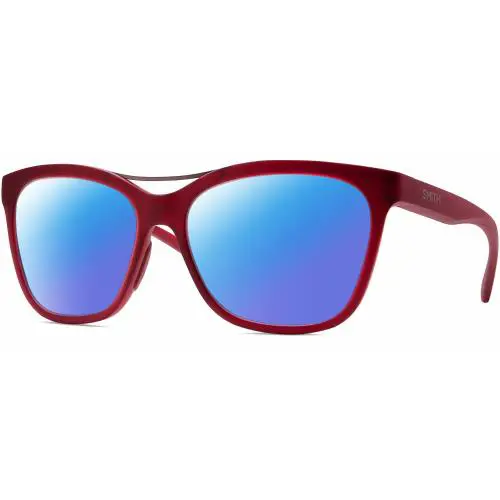 Cavalier-lpa Cateye Polarized Sunglasses Red Gunmetal 55mm 4 Option Blue Mirror Polar by Smith Optics