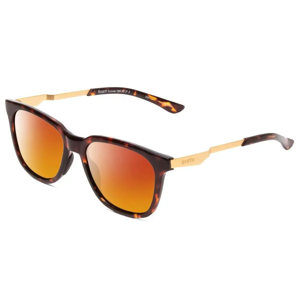 Smith Roam Unisex Classic Polarized Sunglasses in Tortoise Brown 53 mm 4 Options Red Mirror Polar by Smith Optics