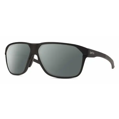 Leadout Pivlock Unisex Square Polarized Sunglasses Matte Black 63mm Smoke Grey Polar by Smith Optics