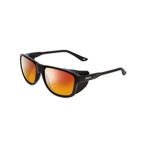 Smith Embark Unisex Wrap Polarized Sunglasses in Gloss Matte Black 58mm 4 Option Red Mirror Polar by Smith Optics