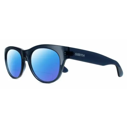 Sophisticate Women`s Polarized Bifocal Sunglasses Crystal Blue 54mm Blue Mirror by Smith Optics