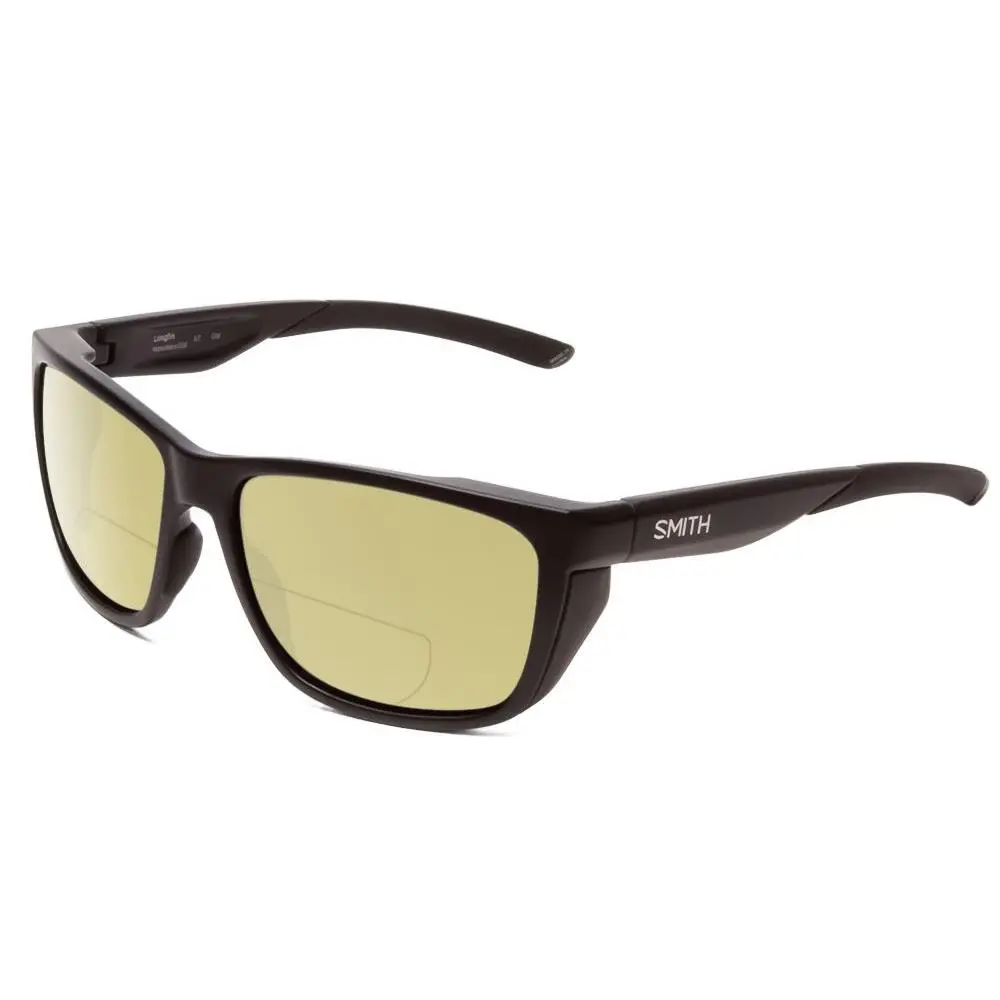 Longfin Wrap Polarized Bi-focal Sunglasses in Black 59mm 41 Options Yellow by Smith Optics
