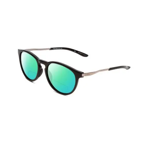 Smith Wander Round Unisex Polarized Bi-focal Sunglasses in Black 55mm 41 Options Green Mirror by Smith Optics