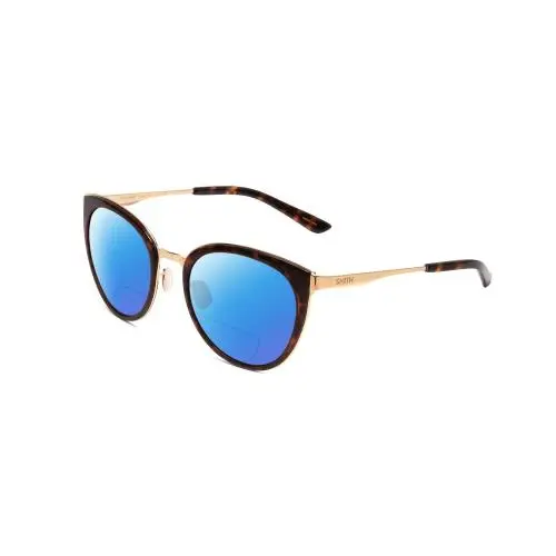 Somerset Cateye Polarized Bifocal Sunglasses Tortoise Havana 53 mm Blue Mirror by Smith Optics