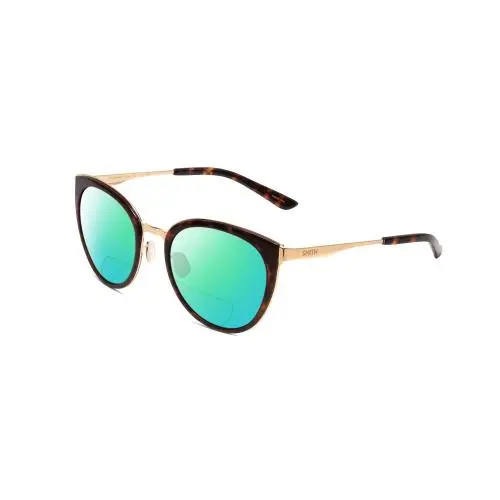 Somerset Cateye Polarized Bifocal Sunglasses Tortoise Havana 53 mm Green Mirror by Smith Optics