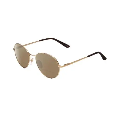 Smith Prep Unisex Round Polarized Bi-focal Sunglasses Matte Gold 53mm 41 Options Brown by Smith Optics
