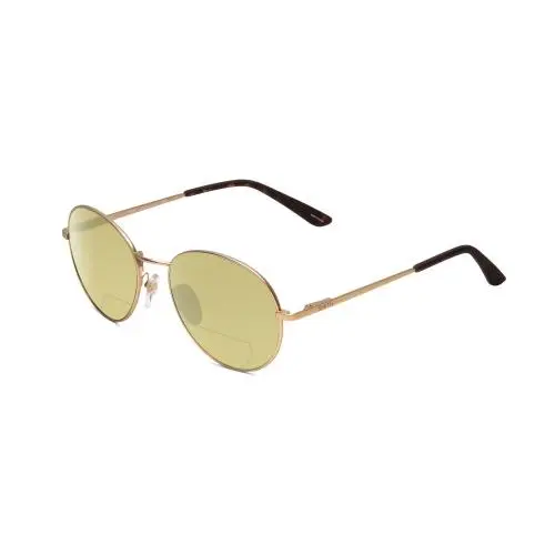Smith Prep Unisex Round Polarized Bi-focal Sunglasses Matte Gold 53mm 41 Options Yellow by Smith Optics