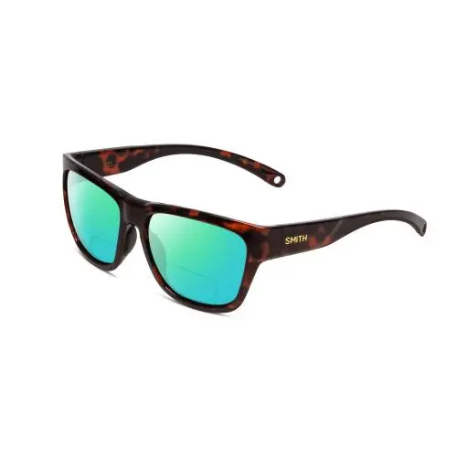 Smith Joya Women Polarized Bi-focal Sunglasses in Tortoise Gold 56 mm 41 Options Green Mirror by Smith Optics