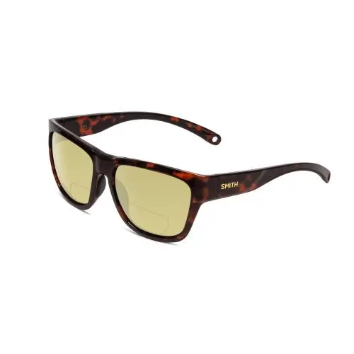 Smith Joya Women Polarized Bi-focal Sunglasses in Tortoise Gold 56 mm 41 Options Yellow by Smith Optics