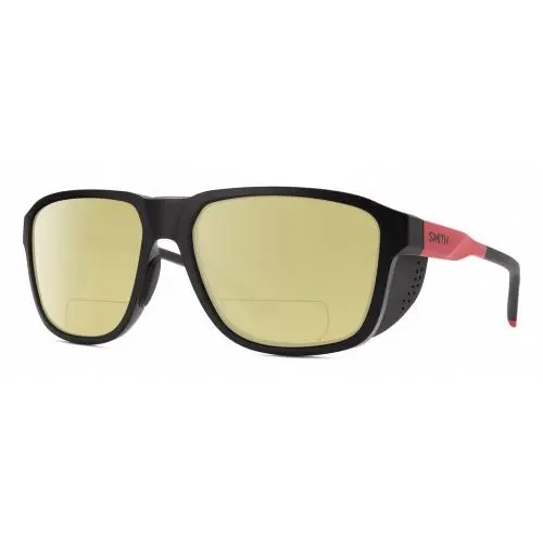 Smith Optic Embark Unisex Polarized Bifocal Sunglasses in Black/horizon Red 58mm Yellow by Smith Optics