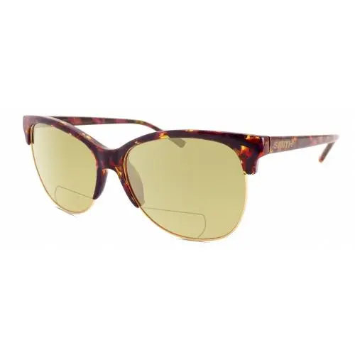 Rebel Cateye Polarized Bifocal Sunglasses Tortoise Purple Gold 58mm Yellow by Smith Optics