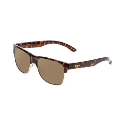 Lowdown Split Unisex Polarized Sunglasses Tortoise Havana Gold 56mm Amber Brown Polar by Smith Optics