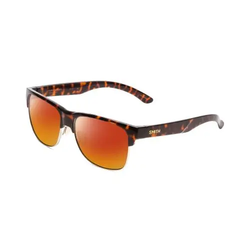 Lowdown Split Unisex Polarized Sunglasses Tortoise Havana Gold 56mm Red Mirror Polar by Smith Optics