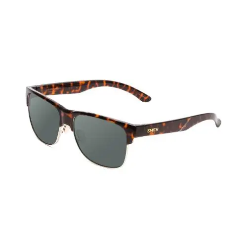 Lowdown Split Unisex Polarized Sunglasses Tortoise Havana Gold 56mm Smoke Grey Polar by Smith Optics