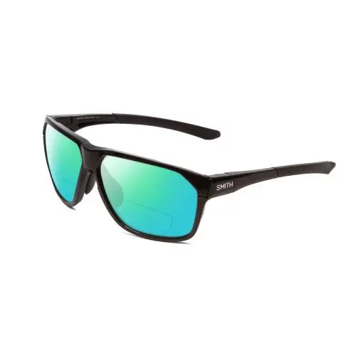 Smith Leadout Pivlock Square Polarized Bi-focal Black Sunglasses 63mm 41 Options Green Mirror by Smith Optics