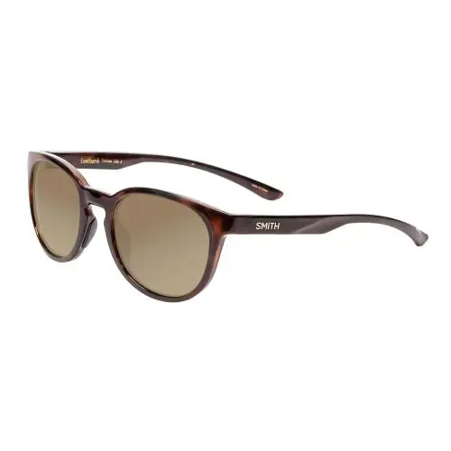 Smith Eastbank Unisex Polarized Sunglass 4 Option Round Tortoise Brown Gold 52mm Amber Brown Polar by Smith Optics