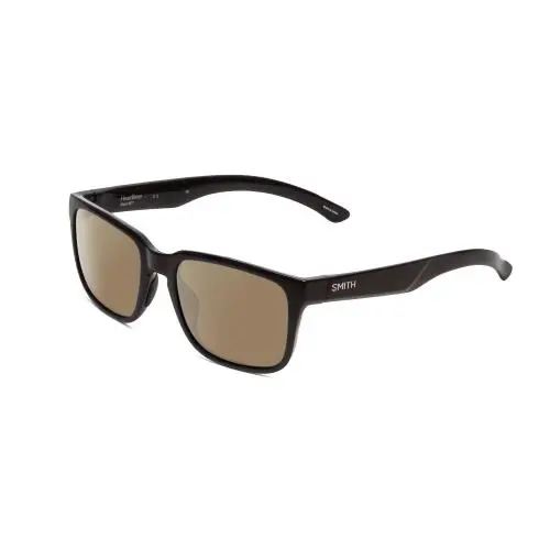 Smith Headliner Unisex Square Polarized Sunglasses in Gloss Black 55mm 4 Options Amber Brown Polar by Smith Optics