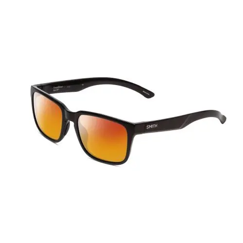 Smith Headliner Unisex Square Polarized Sunglasses in Gloss Black 55mm 4 Options Red Mirror Polar by Smith Optics