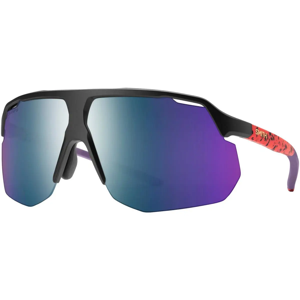 Smith Optics Motive Chromapop Sport Wrap Sunglasses w/ Bonus Lens 206770 Taiwan - Matte Wild Child/Violet (H1T74DI), Frame: Select Variation