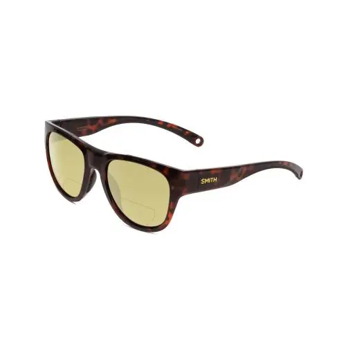 Smith Rockaway Women Cateye Polarized Bi-focal Sunglasses in Tortoise Brown 52mm Yellow by Smith Optics