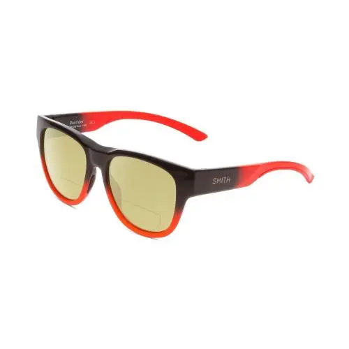 Smith Optic Rounder Unisex Polarized Bifocal Sunglasses Dark Grey Black Red 51mm Yellow by Smith Optics