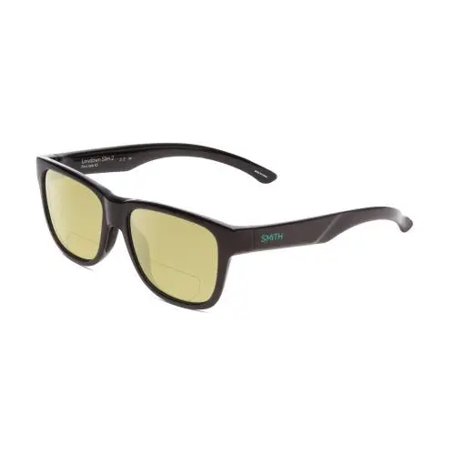 Lowdown Slim 2 Polarized Bifocal Sunglasses Black Jade Green 53 mm Yellow by Smith Optics