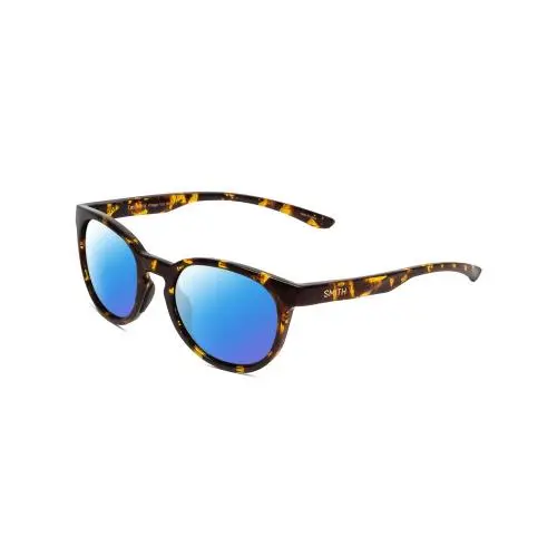 Smith Eastbank Unisex Round Polarized Sunglasses in Tortoise Brown 52mm 4 Option Blue Mirror Polar by Smith Optics