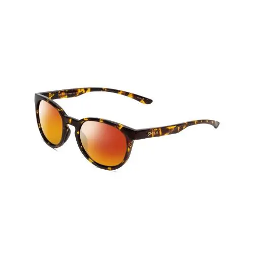 Smith Eastbank Unisex Round Polarized Sunglasses in Tortoise Brown 52mm 4 Option Red Mirror Polar by Smith Optics