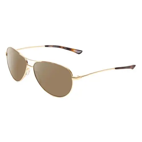 Langley Unisex Pilot Designer Polarized Sunglass Gold 60mm 4 Opt Amber Brown Polar by Smith Optics