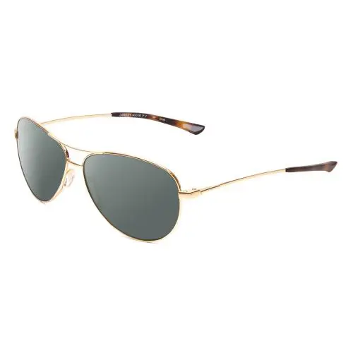 Langley Unisex Pilot Designer Polarized Sunglass Gold 60mm 4 Opt Smoke Grey Polar by Smith Optics