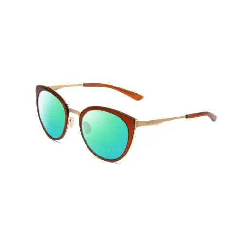 Smith Somerset Women Cateye Polarized Bi-focal Sunglasses Amber 53 mm 41 Options Green Mirror by Smith Optics
