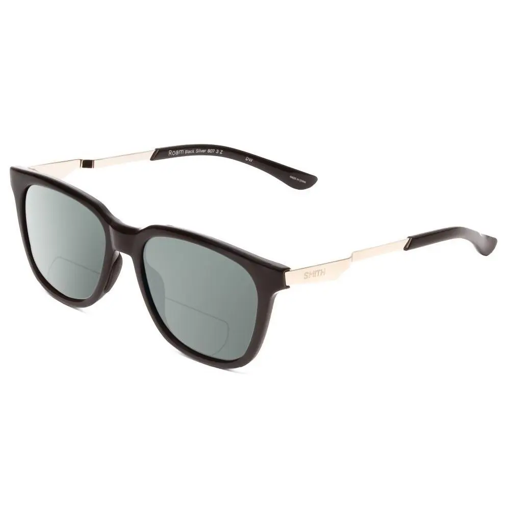 Smith Roam Classic Polarized Bi-focal Sunglass Gloss Black Silver 53mm 41 Option Grey by Smith Optics