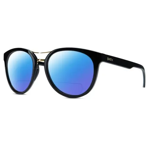 Bridgetown Women Panto Polarized Bifocal Sunglasses Black Gold 54mm by Smith Optics