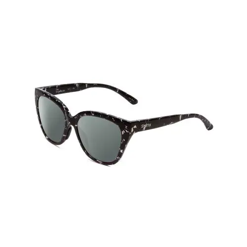 Smith Era Women Cateye Polarized Sunglasses Black Marble Tortoise 55mm 4 Options - Frame: Multicolor, Lens: Smoke Grey Polar